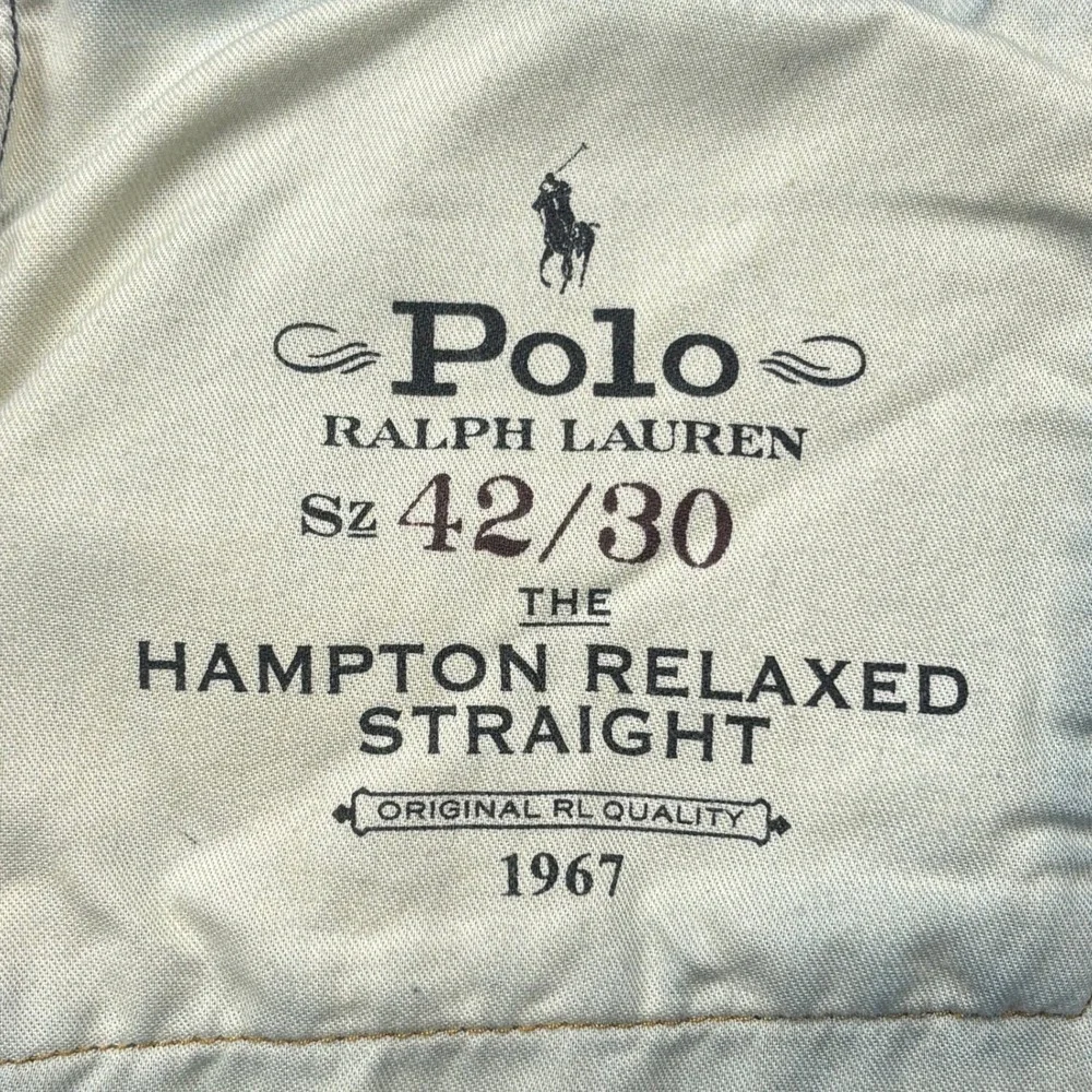 Polo Ralph Lauren Jeans Mens 42x30 Blue Hampton Relaxed Straight Stretch Denim